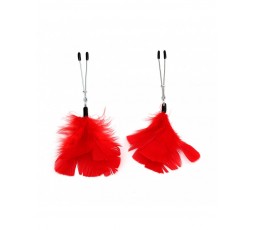 sexy shop online i trasgressivi Pinze Per Capezzoli - Nipple Clamps With Feathers - Rimba