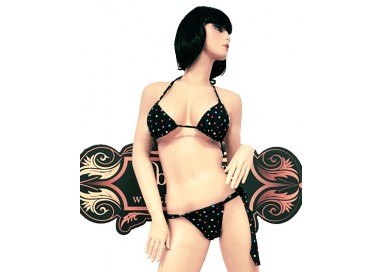 Bikini Transgender - Bikini Blu a Pois Multicolore - Ivete Pessoa Bikini Transgender - Bikini Blu a Pois Multicolore - Ivete Pessoa