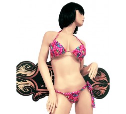 Sexy Shop Online I Trasgressivi - Bikini Transgender - Bikini Rosa con Stampa Sirena - Ivete Pessoa