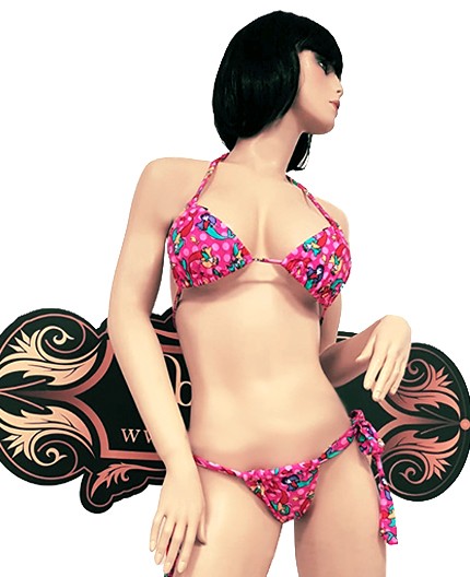 Sexy Shop Online I Trasgressivi - Bikini Transgender - Bikini Rosa con Stampa Sirena - Ivete Pessoa