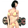 Sexy Shop Online I Trasgressivi - Bikini Transgender - Bikini Giallo con Bordature Rosa - Ivete Pessoa