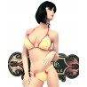 Sexy Shop Online I Trasgressivi - Bikini Transgender - Bikini Giallo con Bordature Rosa - Ivete Pessoa