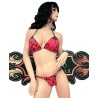 Sexy Shop Online I Trasgressivi - Bikini Transgender - Bikini Rosa e Verde Bottiglia con Stampa - Ivete Pessoa