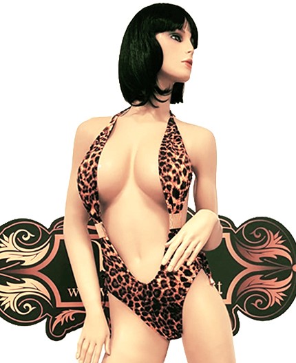 Sexy Shop Online I Trasgressivi - Trikini Transgender - Trikini Leopardato con Fibbie Dorate - Ivete Pessoa