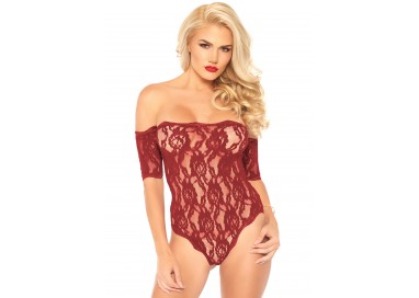 Sexy Lingerie - Lace Teddy And Bottom Red - Leg Avenue