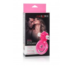 sexy shop online i trasgressivi Anello Fallico Vibrante - Dual Clit Flicker Pink - California Exotic Novelties