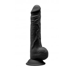 Sexy Shop Online I Trasgressivi - Fallo Realistico Dildo - Premium Silicone Dildo Black Mod 3 9,5'' - Silexd