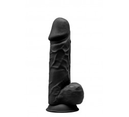 Sexy Shop Online I Trasgressivi - Fallo Realistico Dildo - Premium Silicone Dildo Black Mod.4 8,5'' - Silexd