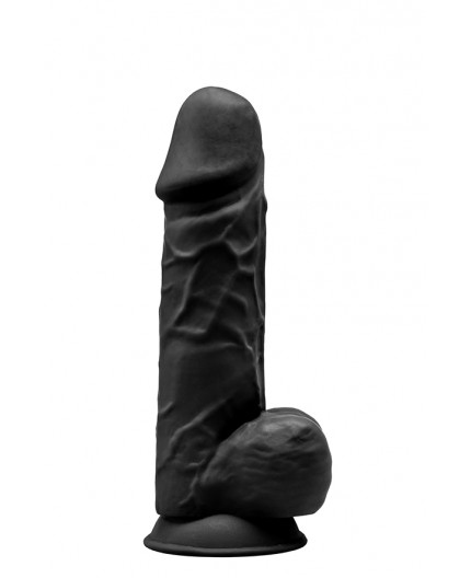 Sexy Shop Online I Trasgressivi - Fallo Realistico Dildo - Premium Silicone Dildo Black Mod.4 8,5'' - Silexd