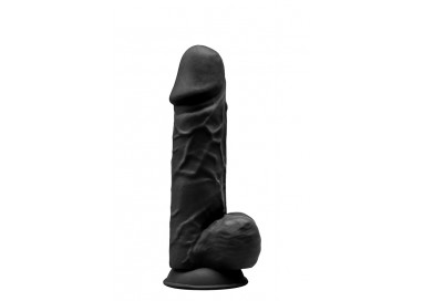 Fallo Realistico Dildo - Premium Silicone Dildo Black Mod.4 8,5'' - Silexd