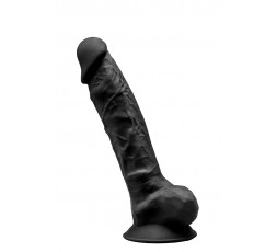 Sexy Shop Online I Trasgressivi - Fallo Realistico Dildo - Premium Silicone Dildo Black Mod.1 9'' - Silexd