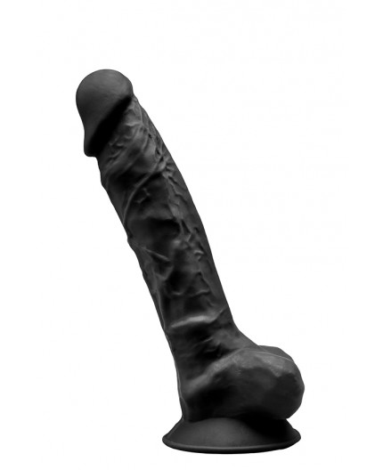 Sexy Shop Online I Trasgressivi - Fallo Realistico Dildo - Premium Silicone Dildo Black Mod.1 9'' - Silexd