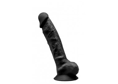 Fallo Realistico Dildo - Premium Silicone Dildo Black Mod.1 9'' - Silexd