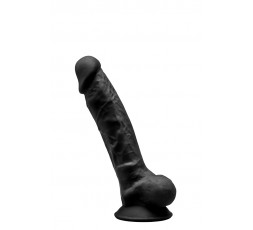 Sexy Shop Online I Trasgressivi - Fallo Realistico Dildo - Premium Silicone Dildo Black Mod.1 7'' - Silexd