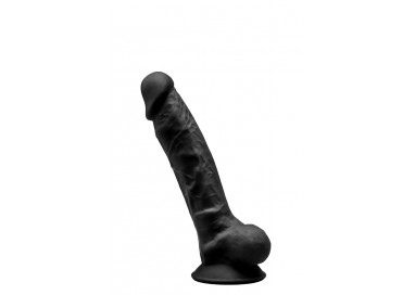 Fallo Realistico Dildo - Premium Silicone Dildo Black Mod.1 7'' - Silexd