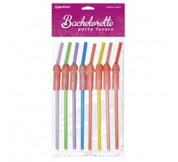 sexy shop online i trasgressivi Gadgets Scherzi - Cannucce Bachelorette Party Favors Pecker Straws - 8pc. - Pipedream