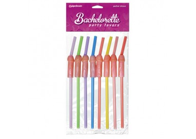 Gadgets Scherzi - Cannucce Bachelorette Party Favors Pecker Straws - 8pc. - Pipedream