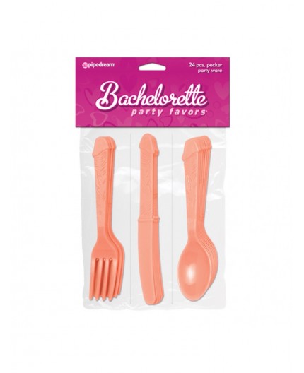 sexy shop online i trasgressivi Gadgets Scherzi - Set Di Posate A Forma Di Pene Di Bachelor 24 pezzi - Pipedream