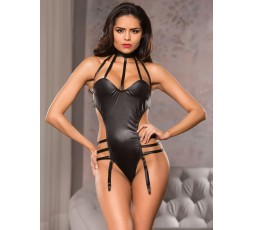 Sexy Shop Online I Trasgressivi - Sexy Lingerie - Body Halter Neck Teddy Nero - Allure