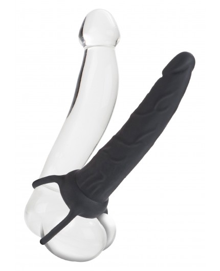 sexy shop online i trasgressivi - StrapOn Doppia Penetrazione - Silicone Dual Penetrator Black - California Exotics