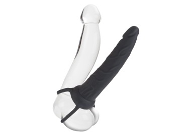 StrapOn Doppia Penetrazione - Silicone Dual Penetrator Black - California Exotics