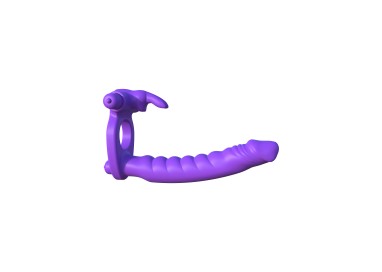 StrapOn Doppia Penetrazione Vibrante - Silicone Double Pene Rabbit Purple - Pipedream