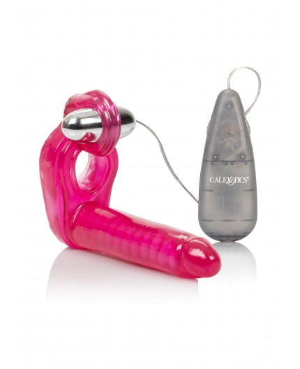 sexy shop online i trasgressivi - StrapOn Doppia Penetrazione Vibrante - Ultimate Triple Stimulator Pink - California Exotics