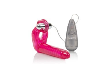 StrapOn Doppia Penetrazione Vibrante - Ultimate Triple Stimulator Pink - California Exotics