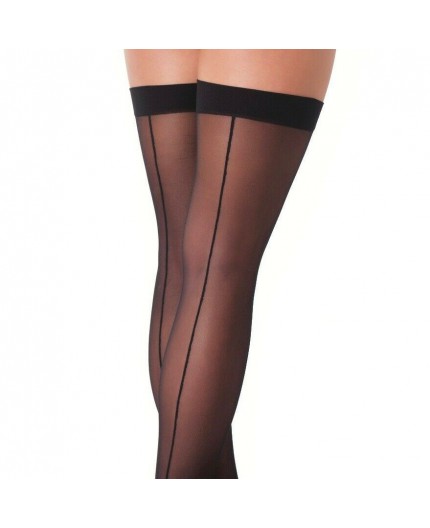 Sexy Shop Online I Trasgressivi - Calze & Collant - Calze Autoreggenti Nere Stockings With Seem Amorable - Rimba