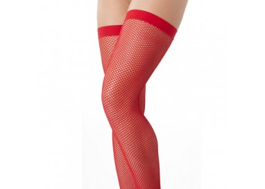 Sexy Lingerie - Calze a Rete Autoreggenti Rosse Stocking Amorable - Rimba