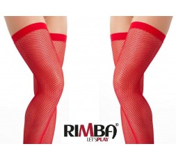 Sexy Shop Online I Trasgressivi - Sexy Lingerie - Calze a Rete Autoreggenti Rosse Stocking Amorable - Rimba