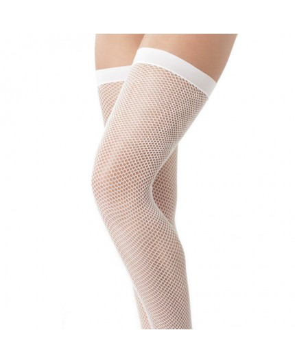 Sexy Shop Online I Trasgressivi - Calze & Collant - Calze a Rete Autoreggenti Bianche Stocking Amorable – Rimba Sexy Shop Online I Trasgressivi - Calze & Collant - Calze a Rete Autoreggenti Bianche Stocking Amorable – Rimba