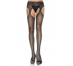 Sexy Shop Online I Trasgressivi - Calze & Collant - Collant Spandex Sheer Suspender Hose Black - Leg Avenue