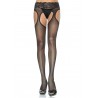 Sexy Shop Online I Trasgressivi - Calze & Collant - Collant Spandex Sheer Suspender Hose Black - Leg Avenue