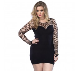 Sexy Shop Online I Trasgressivi - Abito Sexy - Mini Dress Diamond Net Bodice and Sleeves - Leg Avenue