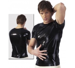 Sexy Shop Online I Trasgressivi - T-Shirt Uomo - T-Shirt In Latex Nero Lucido - Latexa