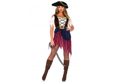 Carnevale Donna - Wonderland Pirate Captain Dress - Leg Avenue Carnevale Donna - Wonderland Pirate Captain Dress - Leg Avenue