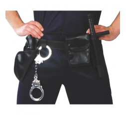 Sexy Shop Online I Trasgressivi - Accessorio Per Carnevale Unisex - Set Cinturone Polizia Completo Nero - Guirca