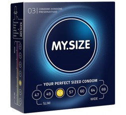 Sexy Shop Online I Trasgressivi - Profilattici Vegani - 3 Pezzi da 53 mm - My.Size