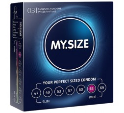 Sexy Shop Online I Trasgressivi - Profilattici Vegani - 3 Pezzi da 64 mm - My.Size