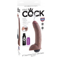 Sexy Shop Online I Trasgressivi - Fallo Realistico Dildo - King Cock 9 Squirting Con Testicoli - Pipedream