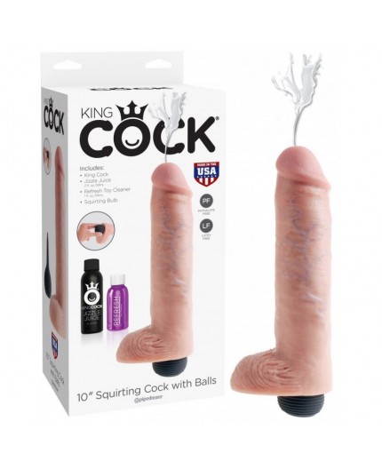 Sexy Shop Online I Trasgressivi - Fallo Realistico Dildo - King Cock 9 Squirting Con Testicoli - Pipedream