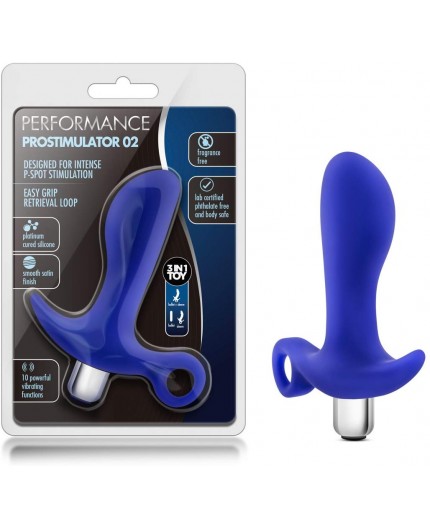 Sexy Shop Online I Trasgressivi - Stimolatore Prostatico Vibrante - Performance Prostimulator 02 Indigo - Blush Novelties