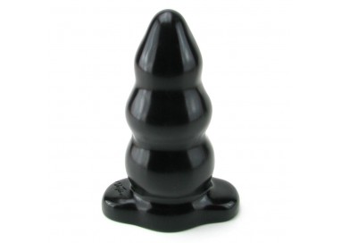 Plug Anale Classico - Butt Plug Triple Ripple Large Nero - Doc Johnson