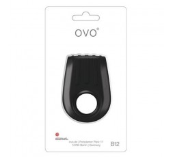 sexy shop online i trasgressivi Anello Fallico Vibrante - B12 Black - Ovo