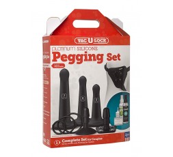 Sexy Shop Online I Trasgressivi - Kit e Set - StrapOn Vac U Lock Silicone Pegging Set Black - Doc Johnson