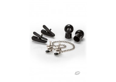 Kit e Set Vibrante - His Nipple Kit Black - California Exotic Novelties