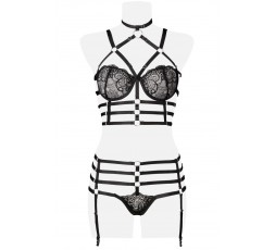 Sexy Shop Online I Trasgressivi - Sexy Lingerie - 2 Piece Harness Set - Grey Velvet