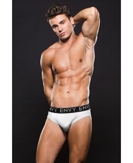 Sexy Shop Online I Trasgressivi - Intimo Uomo - Micro Lowrise Logo Elastic Brief WHT - Envy Menswear Sexy Shop Online I Trasgressivi - Intimo Uomo - Micro Lowrise Logo Elastic Brief WHT - Envy Menswear