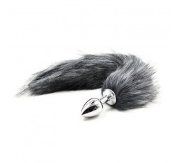 Plug Con Coda - Plug Anale Con Coda Long Fox Tail Grigia - Fetish Art